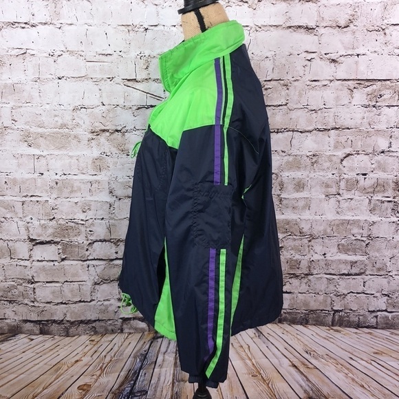 CB Carolina Bay Blue/ Green Rain Jacket Size Large - Picture 2 of 10